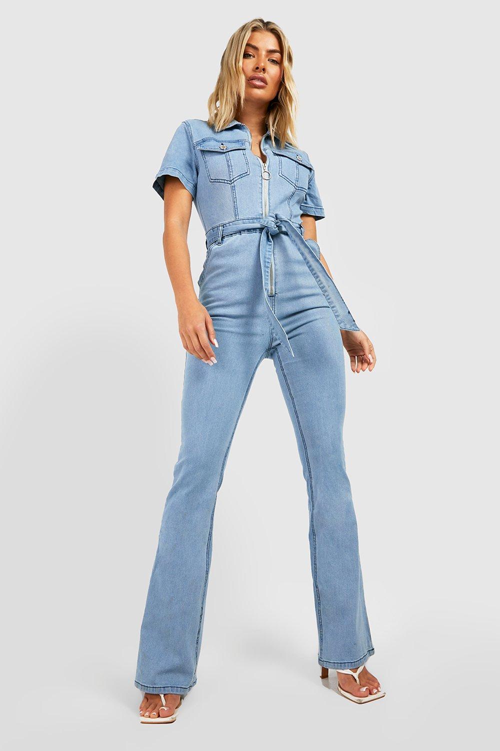 Jean Short Sleeve Zip Front Boilersuit